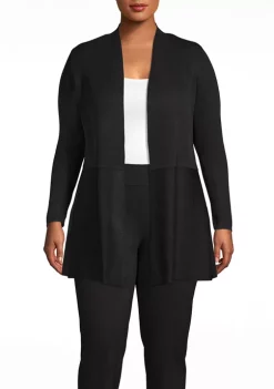 Cheapest ๐งจ Anne Klein Plus Size Long Waist Seam Cardigan ๐คฉ