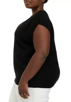 Cheapest ✔️ Anne Klein Plus Size Milano Stitch Sweater Vest 🛒 -Deals Anne Klein Store Belk 1025