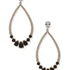 Wholesale 🎁 Anne Klein Gold Tone Black Crystal Drop Post Earrings 😉