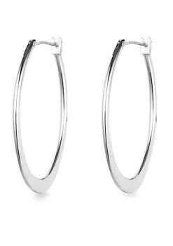 Wholesale โญ Anne Klein Oval Silver Tone Hoop Earring ๐