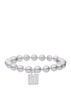 Cheap 😀 Anne Klein Pink Pearl Stretch Bracelet 🔔