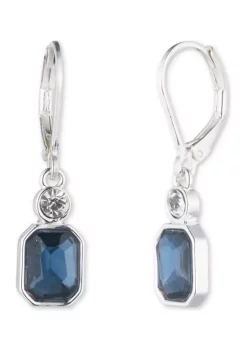 Cheap ❤️ Anne Klein Silver Tone Blue Drop Earrings ⌛