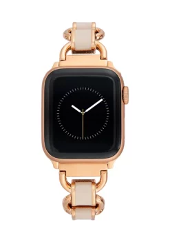 Hot Sale ⭐ Anne Klein Rose Gold-Tone Mixed Metal Chain ⌚ Watch Band With Blush Enamel 😍 -Deals Anne Klein Store Belk 1078