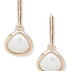 Best Sale 😉 Anne Klein Gold Tone Blanc Pearl Drop Earrings 😉