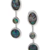 Budget 🌟 Anne Klein Silver Tone Abalone Stone Linear Earrings ✔️