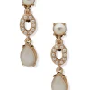 Best Pirce 🛒 Anne Klein Gold Tone Pearl Pear Linear Clip Earrings ✨