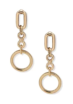 Best Sale 🛒 Anne Klein Gold Tone Linear Chain Earrings 🎉