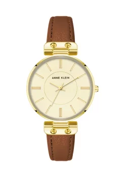 Top 10 😍 Anne Klein Gold Tone Metal with Brown Genuine Leather Strap ⌚ Watch 🔔 7 Top 10 😍 Anne Klein Gold Tone Metal with Brown Genuine Leather Strap ⌚ Watch 🔔 -Deals Anne Klein Store Belk 1174