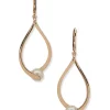Cheap 🧨 Anne Klein Gold Tone Lever Back Drop Earrings with Pearls 🌟