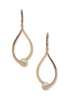 Cheap 🧨 Anne Klein Gold Tone Lever Back Drop Earrings with Pearls 🌟