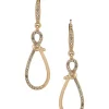 Wholesale ⭐ Anne Klein Gold Tone Crystal Pavé Knot Drop Earrings 👍