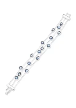 Cheapest ✨ Anne Klein Silver Tone Blue Flex Bracelet 👏