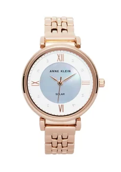 Buy 💯 Anne Klein 👩 Women's Solar Rose Gold Metal Bracelet ⌚ Watch 😀 -Deals Anne Klein Store Belk 1188