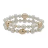 Best reviews of ✨ Anne Klein Pearl and Nugget Stretch Bracelets - Set of 2 😀