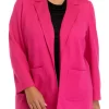 Discount 🎉 Anne Klein Plus Size Compression Notch Collar Blazer with Patch Pockets 🌟