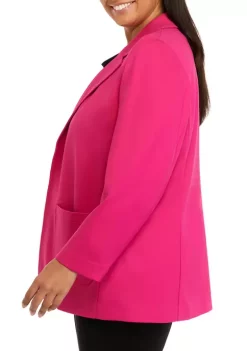 Discount 🎉 Anne Klein Plus Size Compression Notch Collar Blazer with Patch Pockets 🌟 -Deals Anne Klein Store Belk 1246