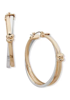 Top 10 ✨ Anne Klein Two Tone 48 Millimeter Hoop Earrings 👍