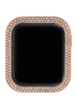 New 🤩 Anne Klein Rose Gold Tone Mixed Metal Bumper with Crystal Accents for 44 Millimeter Apple ⌚ Watch® ⌛ -Deals Anne Klein Store Belk 1275