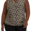 Top 10 😀 Anne Klein Plus Size Printed Triple Pleat Top ✨