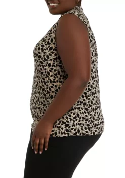 Top 10 😀 Anne Klein Plus Size Printed Triple Pleat Top ✨ -Deals Anne Klein Store Belk 1282