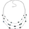 Best reviews of 🔔 Anne Klein Silver Tone 16" Abalone Multi Row Necklace 🔔