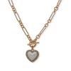 Cheap 🥰 Anne Klein Gold-Tone 16" Pearl Link Heart Pendant Necklace 😍