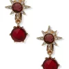 Best reviews of 💯 Anne Klein Gold Tone Red Cluster Button Drop Earrings 😍
