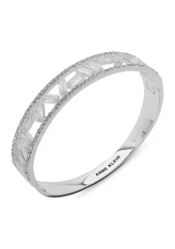 Outlet 🥰 Anne Klein Silver Tone Crystal Confetti Bangle Bracelet ❤️