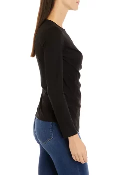 Hot Sale 🎉 Anne Klein 👩 Women's Asymmetric Keyhole Top 👍 -Deals Anne Klein Store Belk 1329