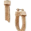 Top 10 👏 Anne Klein Gold Tone 22 Millimeter Texture Click Hoop Earrings 🔥