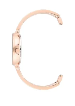 Promo 🎉 Anne Klein Rose Gold Metal White Enamel Diamond Bracelet ⌚ Watch 😉 -Deals Anne Klein Store Belk 1350