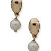 Wholesale ❤️ Anne Klein Gold Tone Nugget with Pearl Drop Earrings 🧨