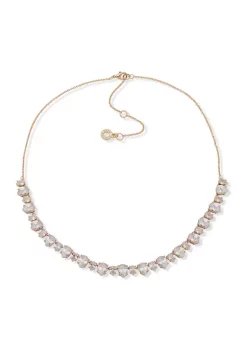 Coupon 🥰 Anne Klein Gold-Tone 16" Crystal Pear Stone Frontal Necklace 💯