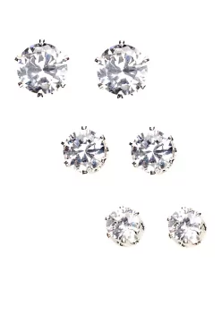 Budget โค๏ธ Anne Klein Set Of 3 Crystal Cubic Zirconia Earrings ๐