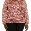 Coupon 💯 Anne Klein Plus Size Faux Wrap Draped Blouse ⭐