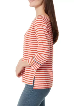 Brand new 🔥 Anne Klein 👩 Women's Drop Shoulder Striped Top 😍 -Deals Anne Klein Store Belk 1390