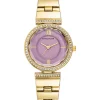 Deals ✔️ Anne Klein Round Lavender 👩 Mother of Pearl Dial Gold Plated Bracelet ⌚ Watch 🎁