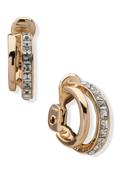 Best reviews of 🧨 Anne Klein Gold Tone White Double Hoop Earrings ✔️