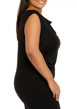 Cheap 👏 Anne Klein Plus Size Cap Sleeve Cowl Neck Top ⌛ -Deals Anne Klein Store Belk 1448