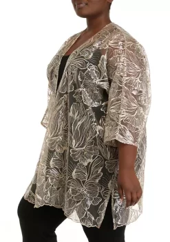 Best deal 🔥 Anne Klein Plus Size Oversized Sheer Cardigan 🔥 -Deals Anne Klein Store Belk 1458