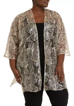 Best deal 🔥 Anne Klein Plus Size Oversized Sheer Cardigan 🔥 -Deals Anne Klein Store Belk 1459
