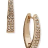 Best deal ⌛ Anne Klein Gold Tone Navette Huggie Hoop Earrings 👏