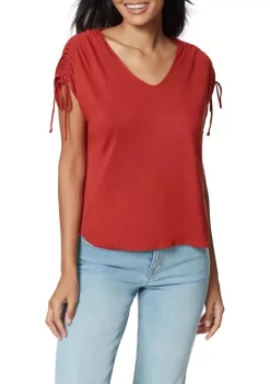 New ✨ Anne Klein 👩 Women's Ariel Ruched Top 🤩