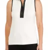 Flash Sale 🛒 Anne Klein 👩 Women's Sleeveless Quarter Zip Top 🧨