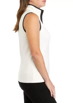 Flash Sale 🛒 Anne Klein 👩 Women's Sleeveless Quarter Zip Top 🧨 -Deals Anne Klein Store Belk 1535