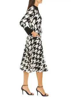 Promo 🎉 Anne Klein 👩 Women's Houndstooth 👗 Dress 👚 Shirt 🔥 -Deals Anne Klein Store Belk 1539
