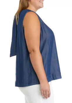 Deals 🥰 Anne Klein Plus Size Denim Tank 🎉 -Deals Anne Klein Store Belk 1559