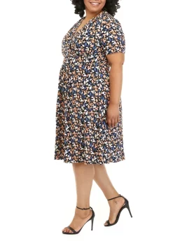 Best deal 🥰 Anne Klein Plus Size Printed Wrap 👗 Dress 🛒 -Deals Anne Klein Store Belk 1566