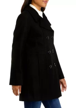Deals 🔔 Anne Klein 👩 Women's Melton Peacoat 🔥 -Deals Anne Klein Store Belk 1587
