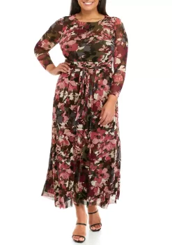 Budget 🎉 Anne Klein Plus Size Mesh Maxi 👗 Dress ✨ -Deals Anne Klein Store Belk 211